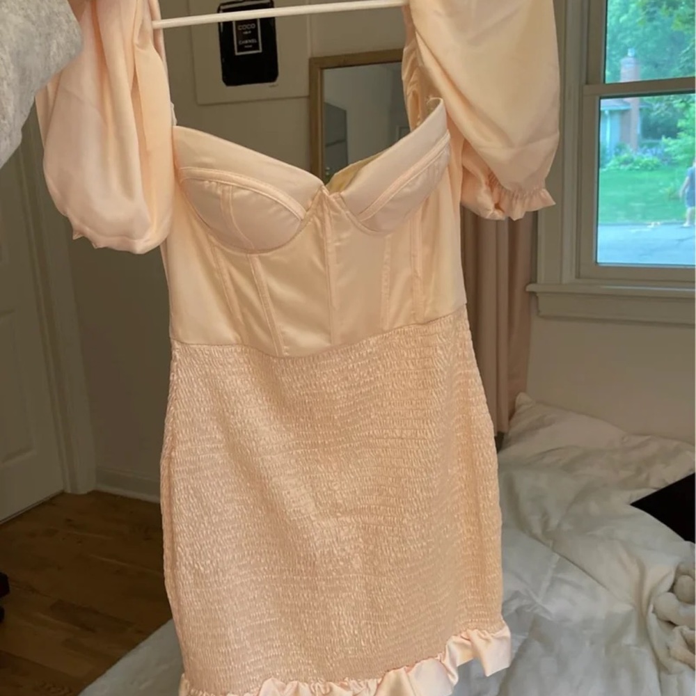 Pink mini dress